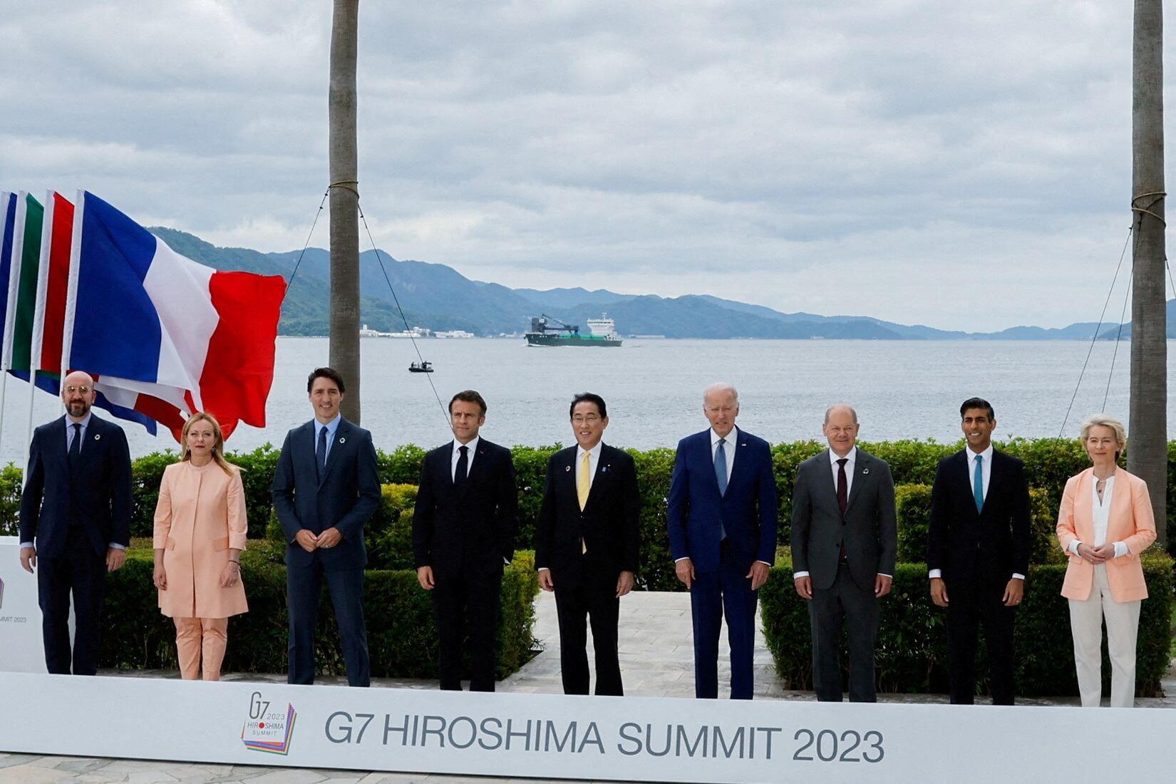 Los miembros del G7 en la cumbre del 2023, que se realizó en Hiroshima, Japón (REUTERS/Jonathan Ernst)   