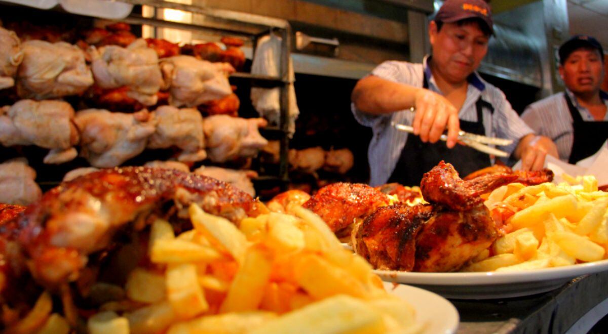 Pollo a la brasa peruano