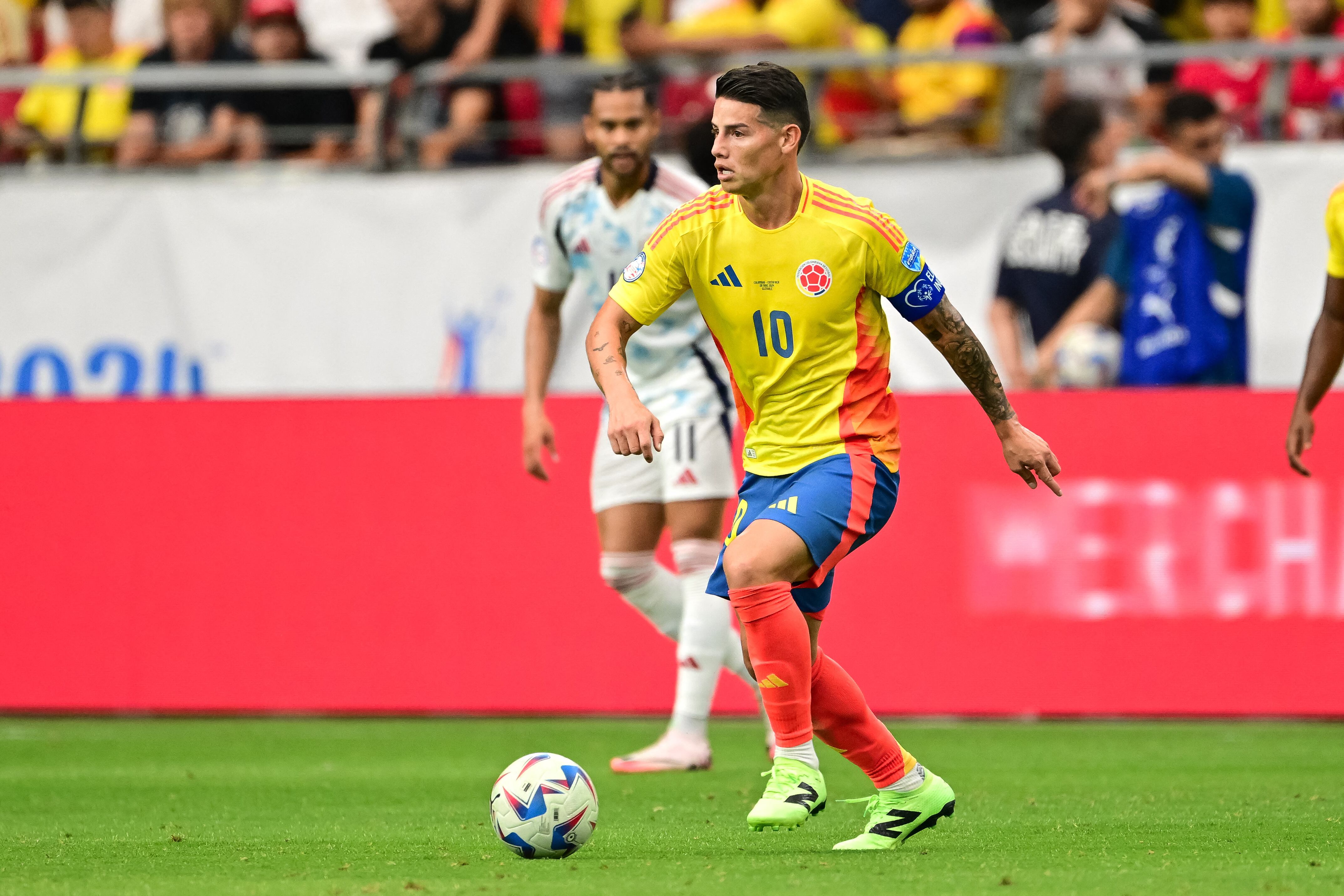 James Rodríguez suma tres asistencias en la Copa América, dos de ellas en la goleada 3-0 ante Costa Rica - crédito Daniel Bartel/USA TODAY Sports