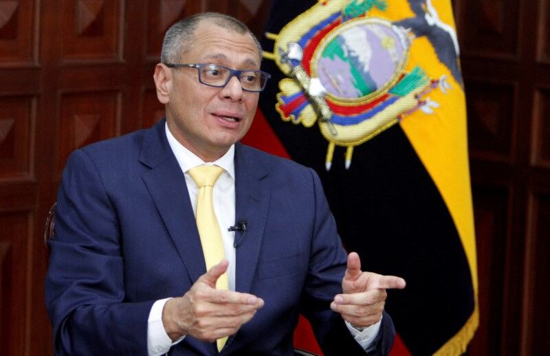 Foto de archivo del por entonces vicepresidente de Ecuador Jorge Glas en una entrevista con Reuters en el Palacio de Gobierno en Quito 
Ago 29, 2017.  REUTERS/Daniel Tapia/