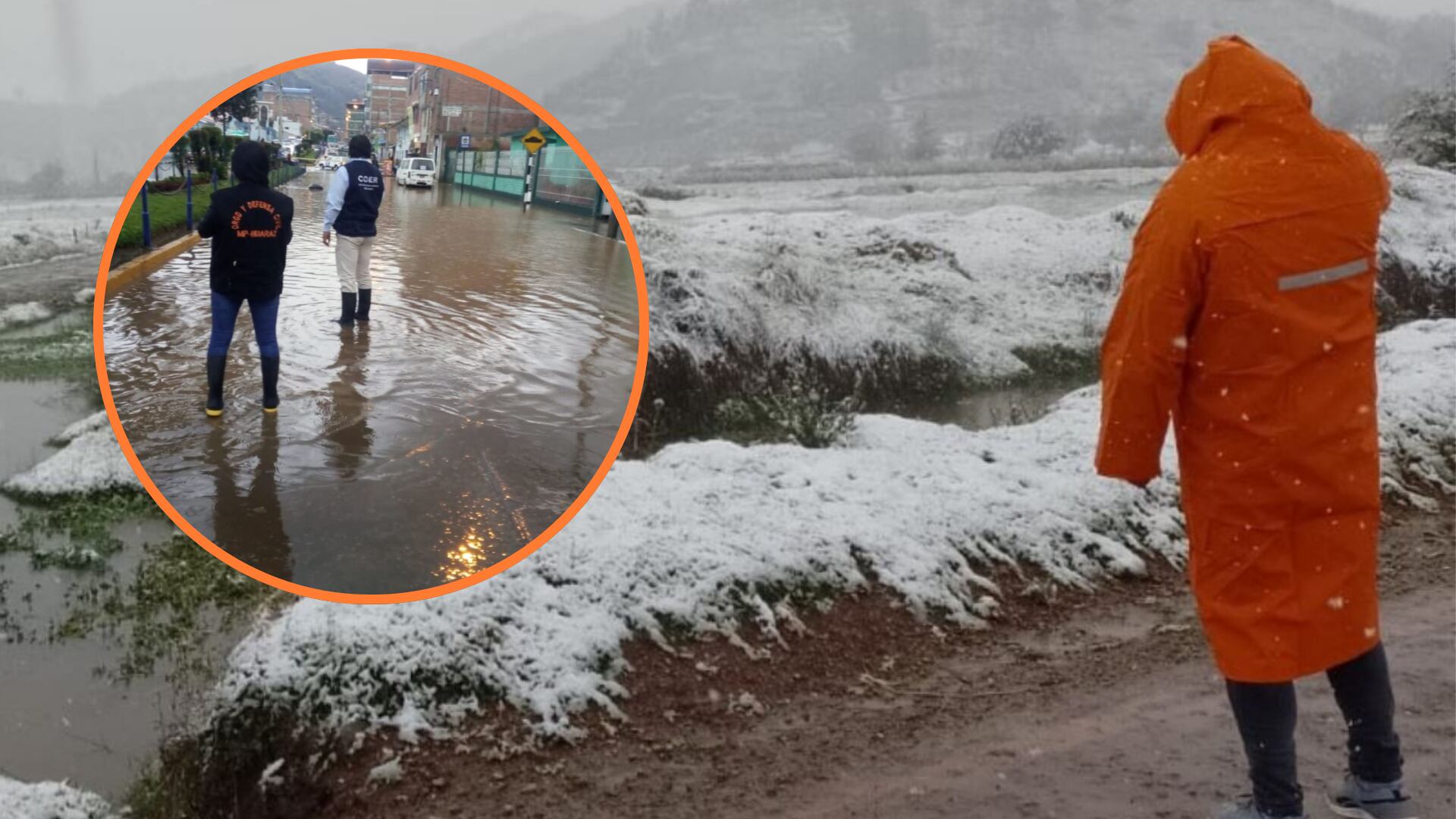 Senamhi pronostica fuertes lluvias y granizo en la sierra este 27 y 28 de septiembre. (Fotocomposición Infobae Perú/ Andina)