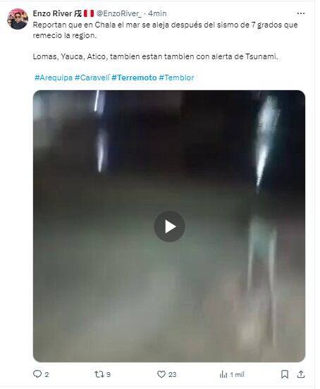 Terremoto en Arequipa