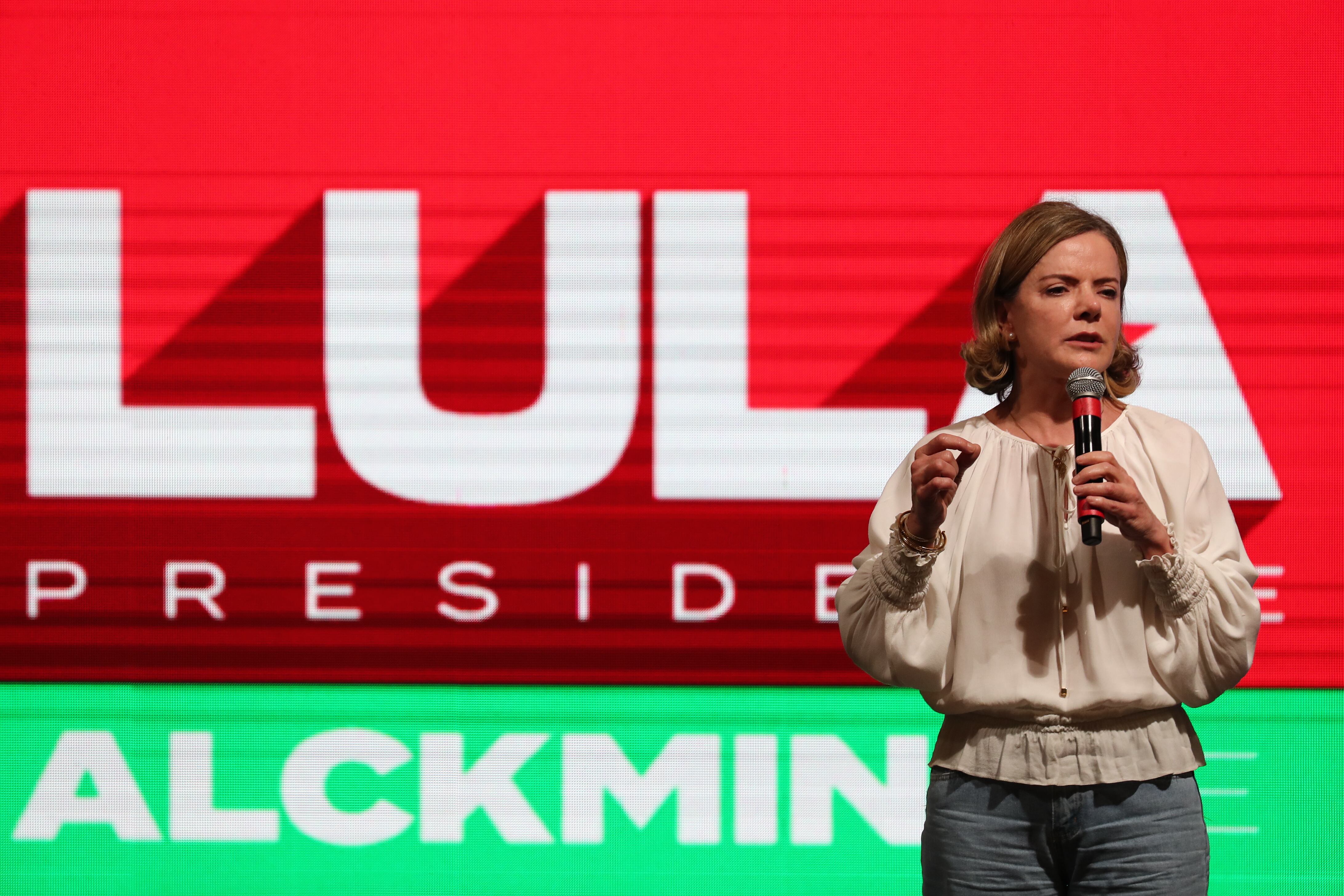 La presidenta del Partido de los Trabajadores (PT), Gleisi Hoffmann, en una fotografía de archivo (EFE/ Sebastiao Moreira)