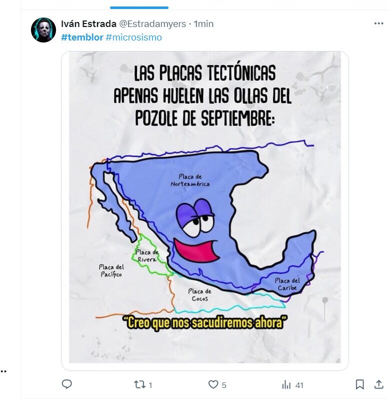 Memes microsismo CDMX - 5 septiembre