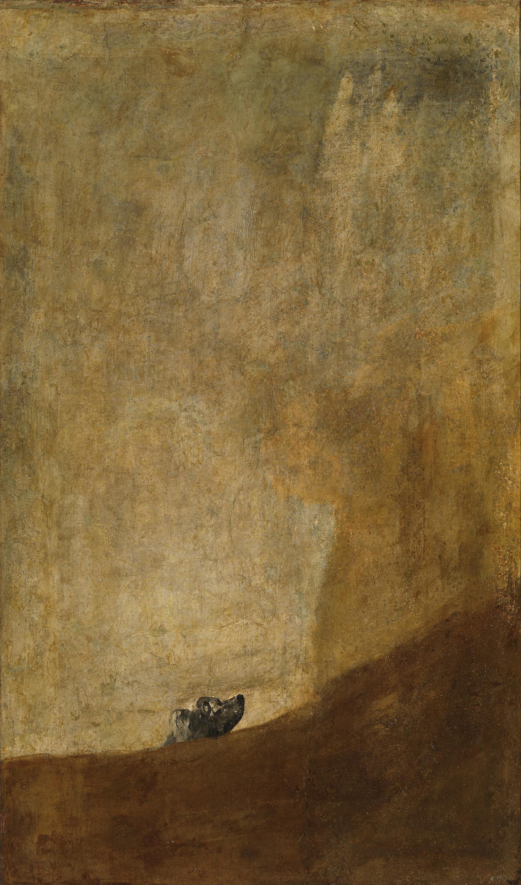 Perro semihundido de Goya