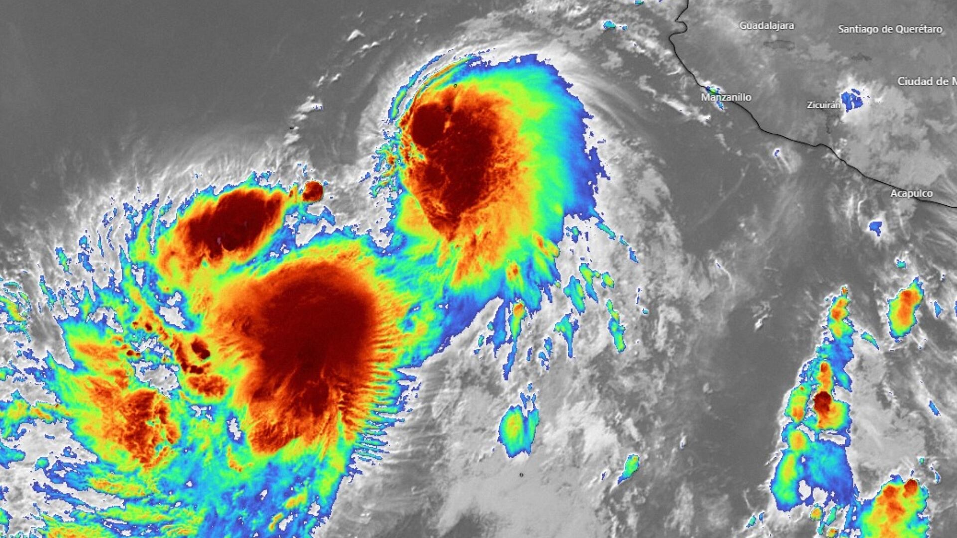 Tormentas Tropicales Emilia y Fabio crearán un efecto Fujiwara