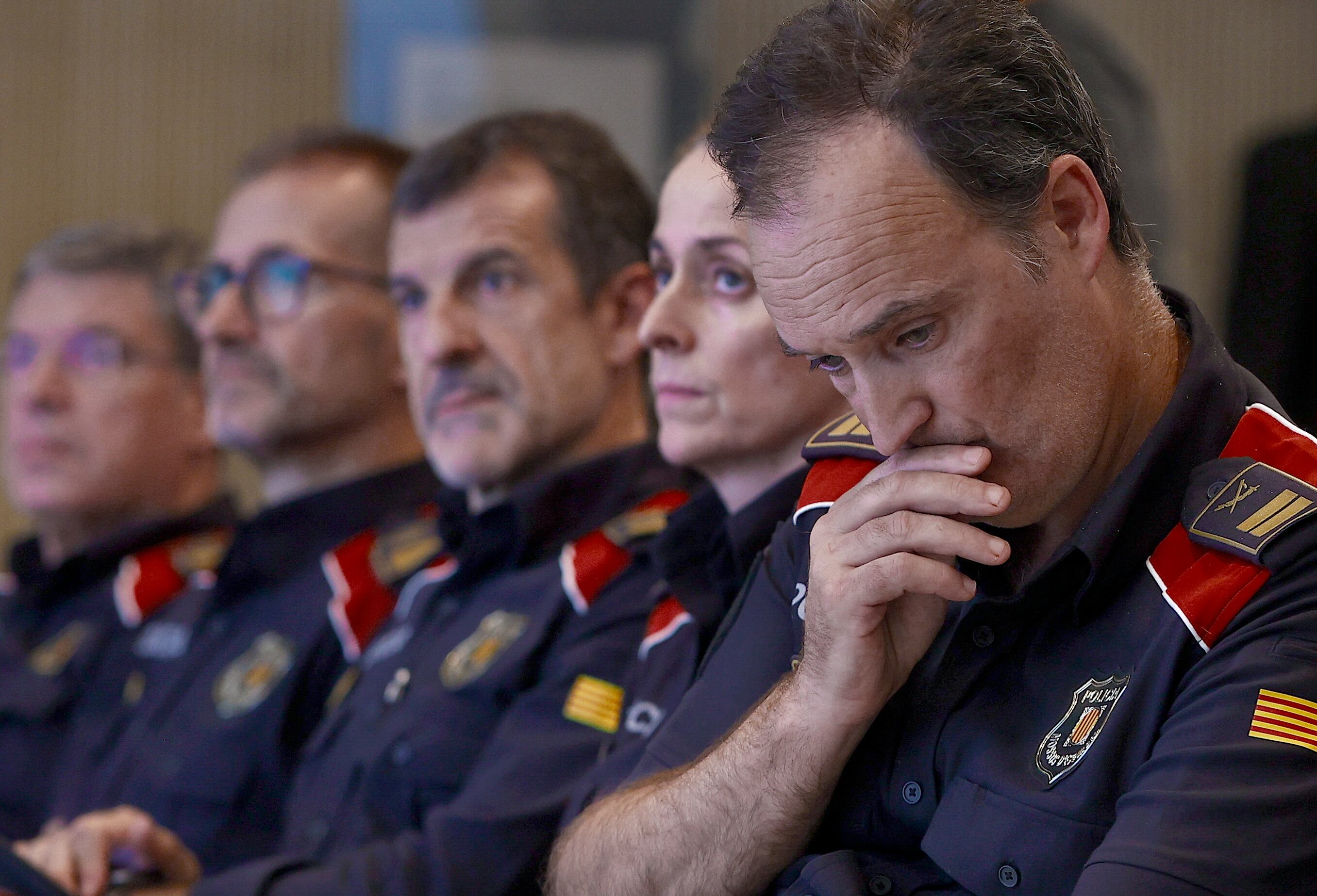 El comisario jefe de los Mossos d,Esquadra, Eduard Sallent, durante una rueda de prensa. (EFE/Quique Garcia)
