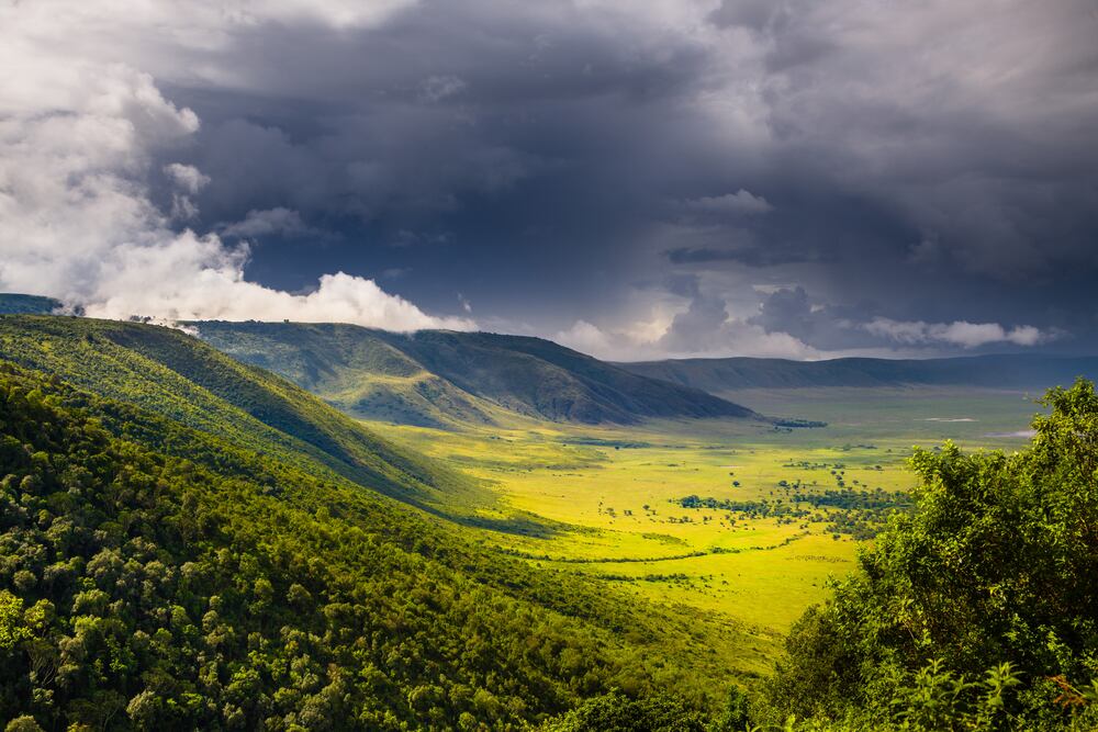 Cráter de Ngorongoro, en Tanzania (Shutterstock).