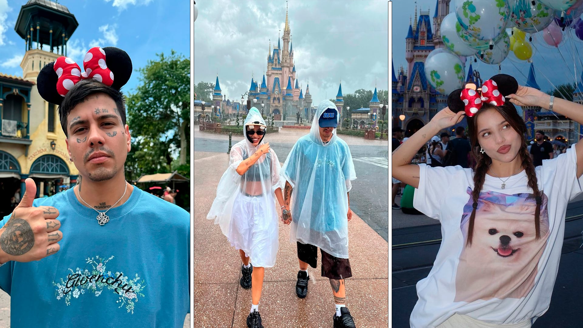 Las divertidas vacaciones de Emilia Mernes y Duki: "Modo Disney activado"