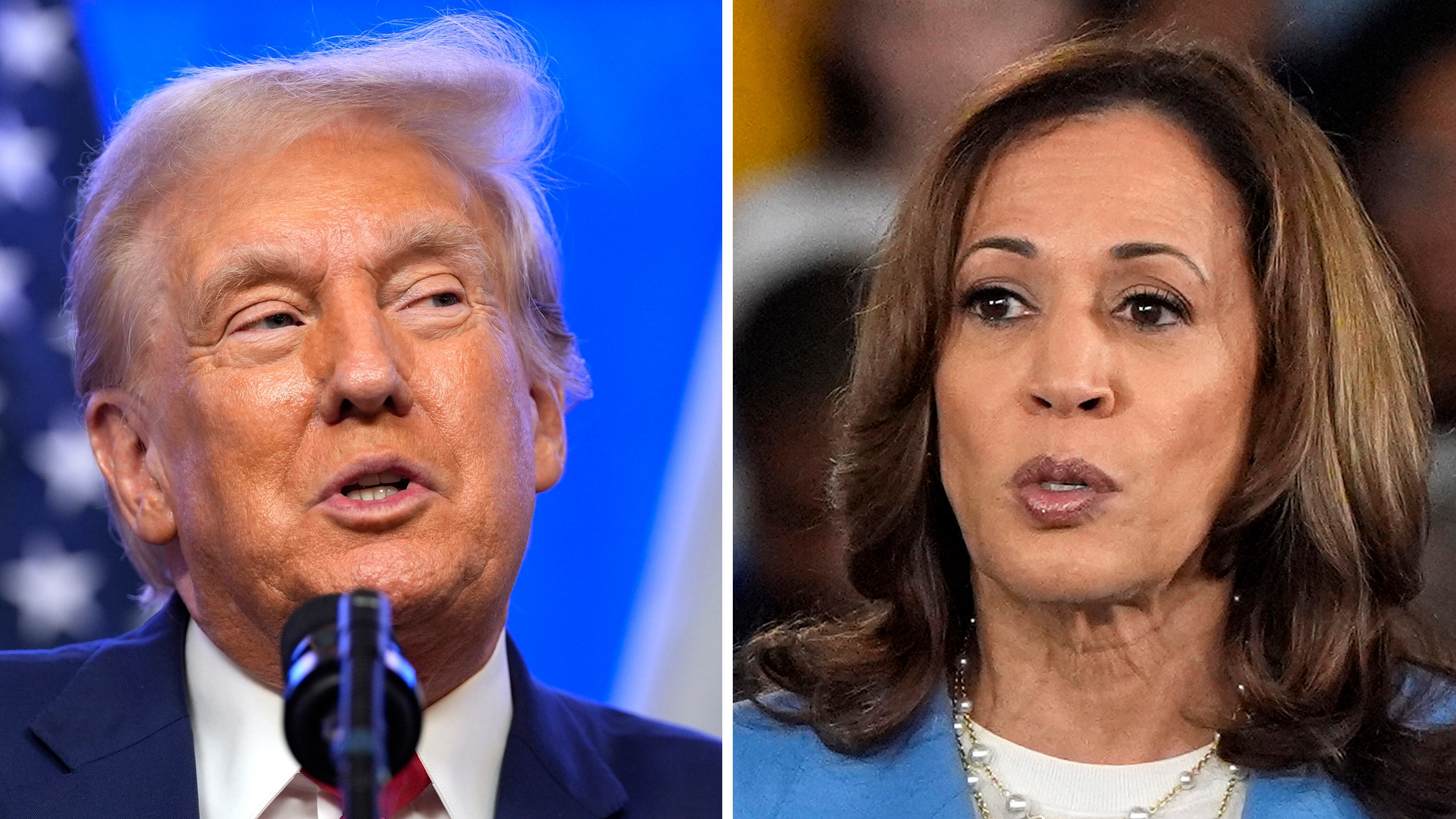 Donald Trump y Kamala Harris se enfrentarán cara a cara en el primer debate presidencial (AP)