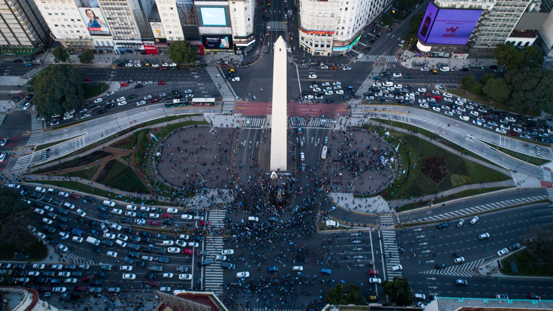 Marcha 9J - Buenos Aires - Obelisco . Drone