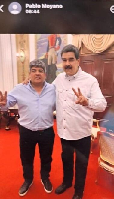 Pablo Moyano y Nicolás Maduro