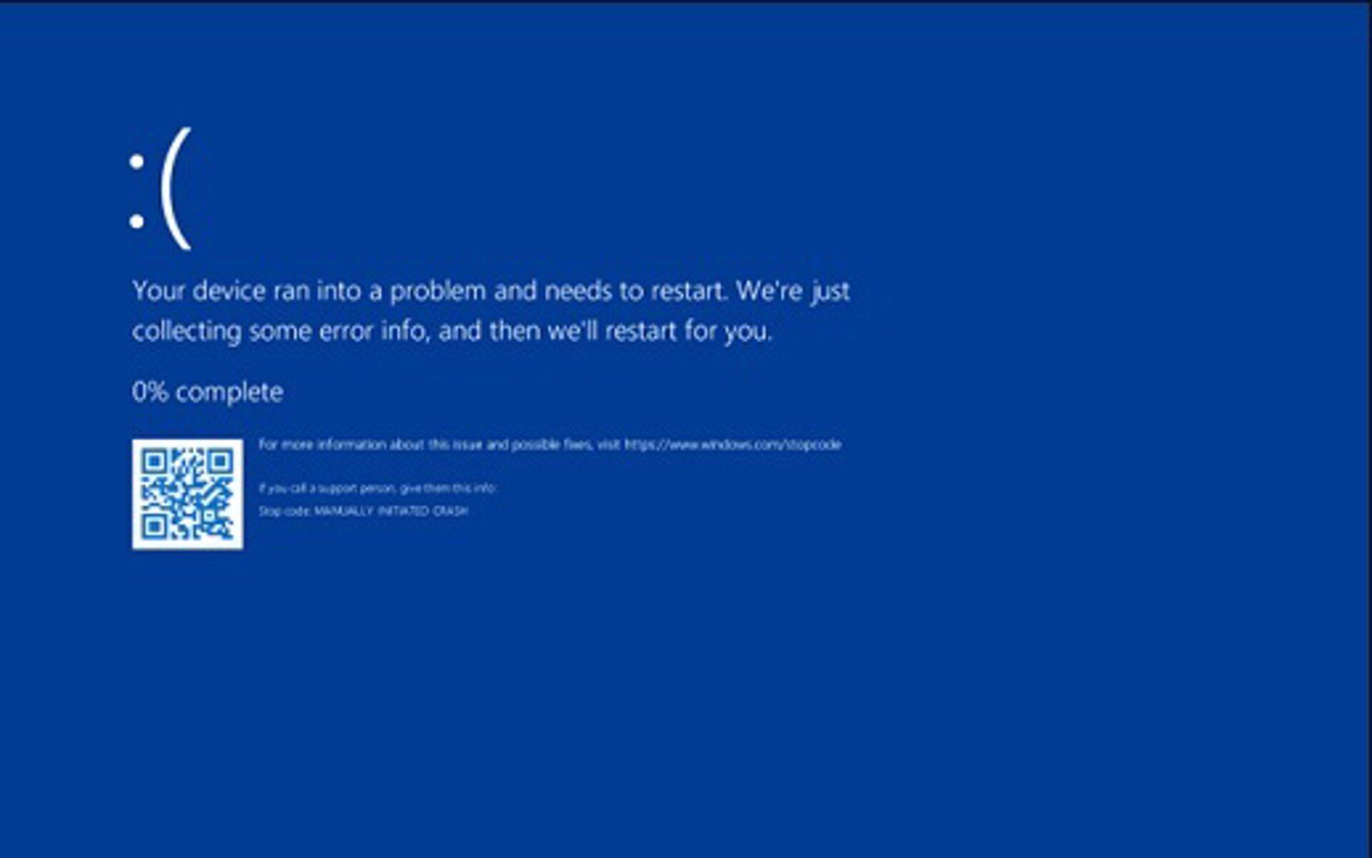 La pantalla azul de la muerte apareció por un error relacionado con la ejecución de una actualización. (Microsoft)