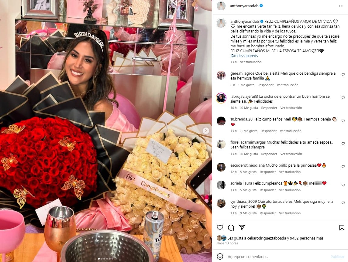 Anthony Aranda sorprende a Melissa Paredes con pijamada por su cumpleaños. (Captura: @anthonyarandab)