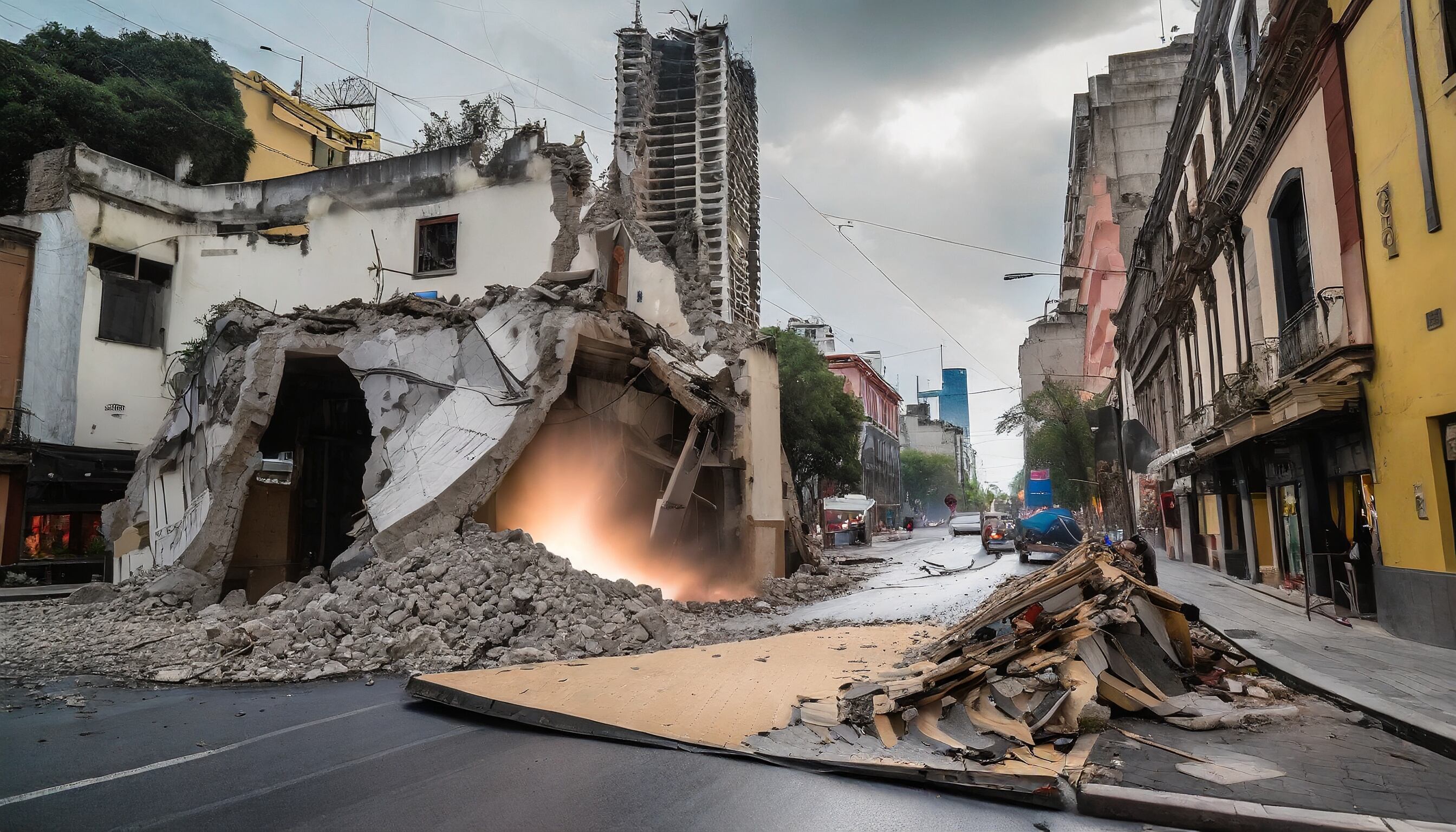 Terremoto
Sismo
Desastre natural
México
Devastación
Edificios derrumbados
Rescate
Supervivientes
Catástrofe
Emergencia
Riesgo sísmico
Aftershocks

Imagen que ilustra la devastación causada por un terremoto en México, con edificios derrumbados y escenas de caos, reflejando la fuerza de este desastre natural. - (Imagen ilustrativa Infobae)