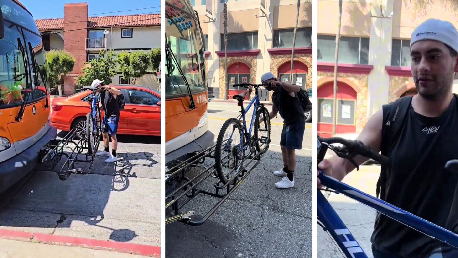 Virales- Un tucumano que se encuentra en Los Ángeles mostró la manera de transportar las bicicletas en los colectivos y sorprendió en TikTok