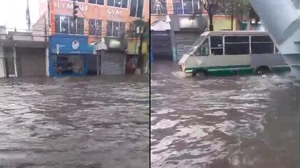 Calles de la CDMX se convierten en ríos por fuerte lluvia I VIDEO