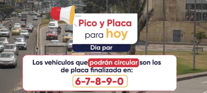 Pico y Placa en Bogotá para el martes 16 de julio - crédito @BogotaTransito/X