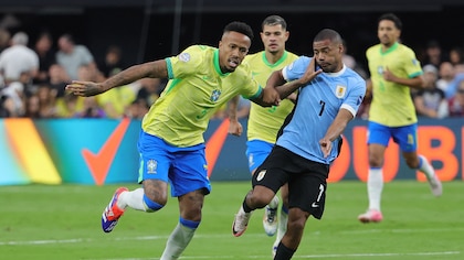 Uruguay y Brasil disputan el último boleto a las semifinales de la Copa América: Nahitan Nandez se fue expulsado