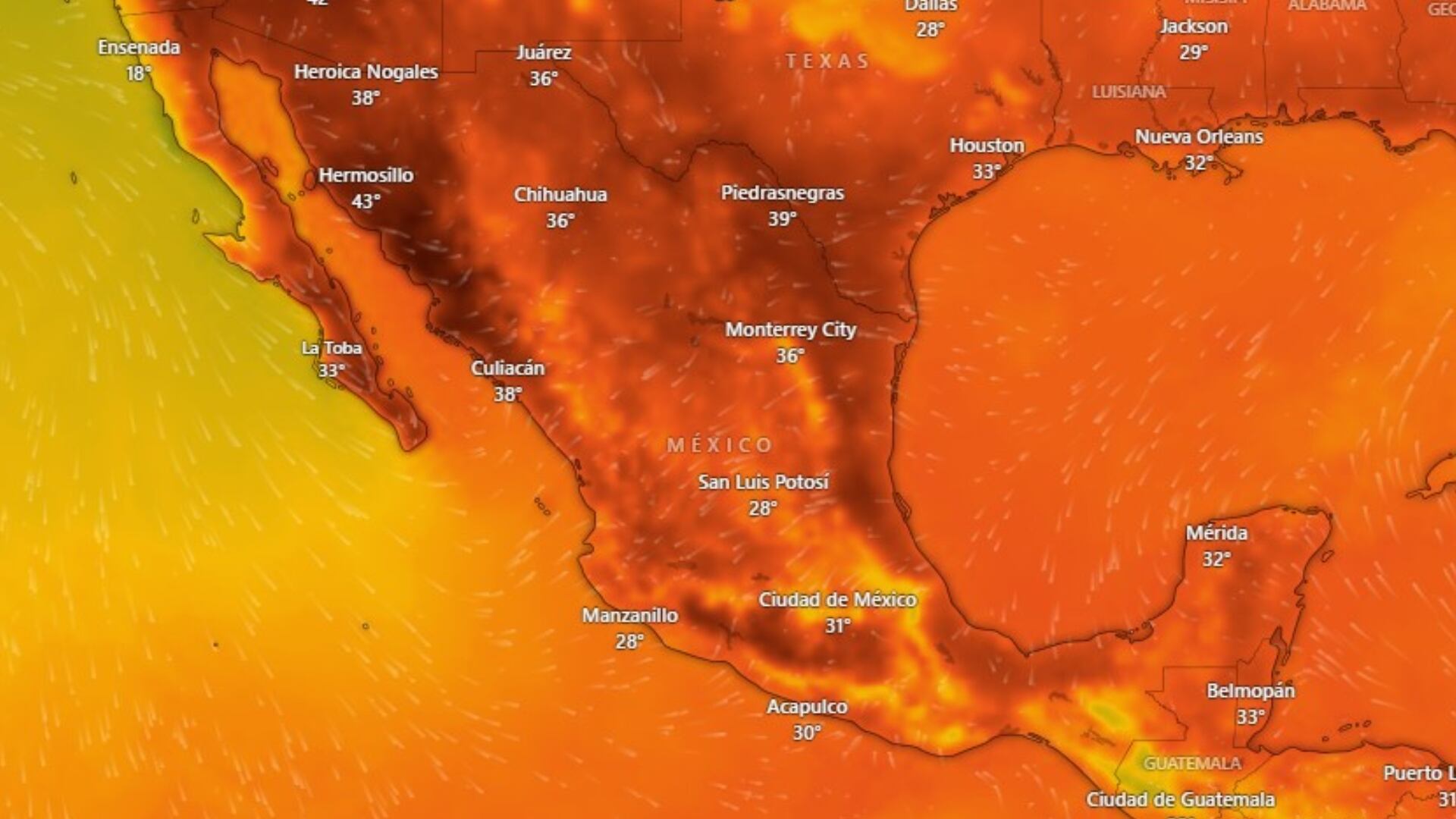 Mapa del clima en México para este martes 11 de junio