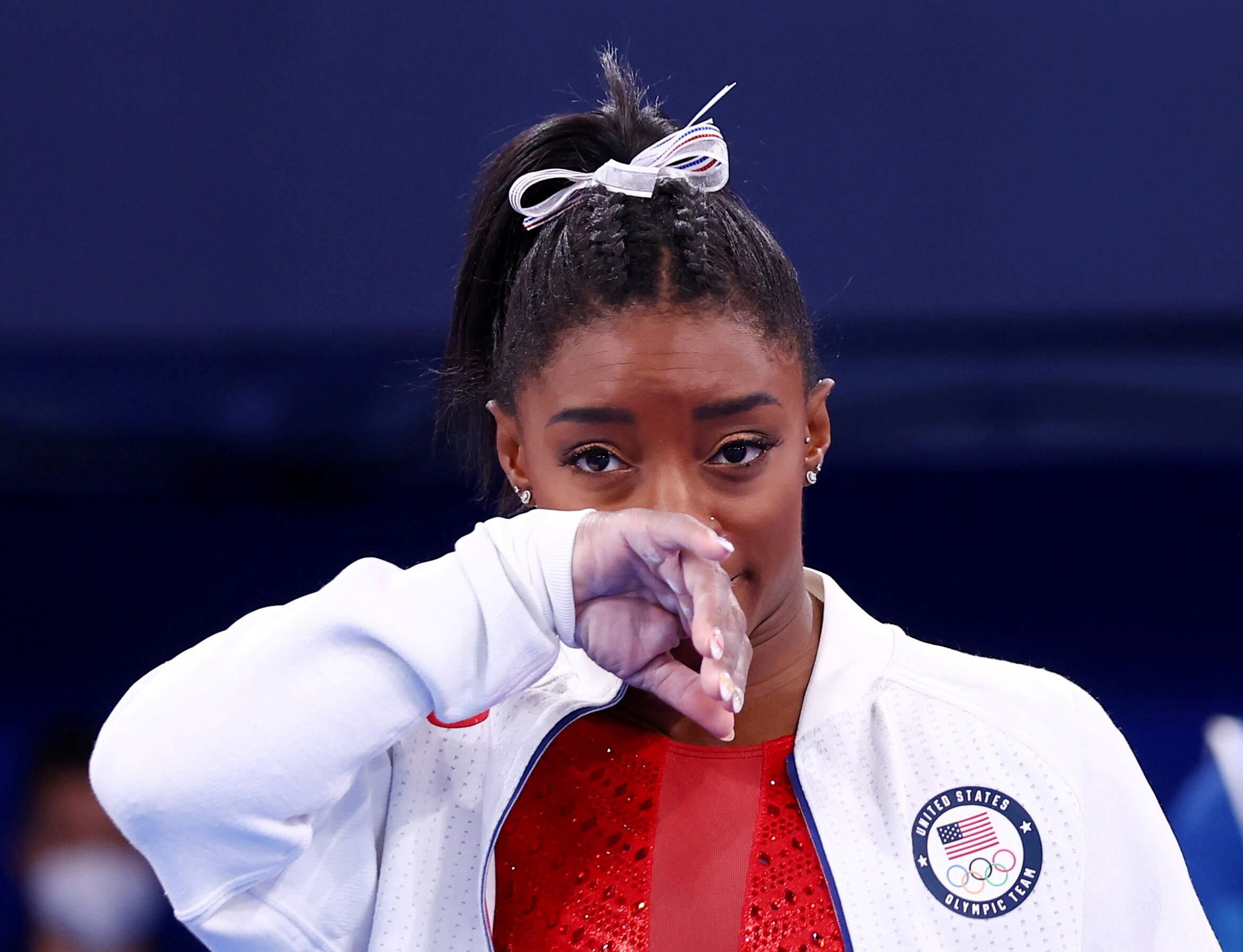 Durante los Juegos Olímpicos de Tokio 2020, Biles se enfrentó a un bloqueo mental conocido como los "twisties", provocando su decisión de retirarse por su bienestar psicológico REUTERS/Mike Blake/File photo       SEARCH "BEST OF THE TOKYO OLYMPICS" FOR ALL PICTURES. TPX IMAGES OF THE DAY.