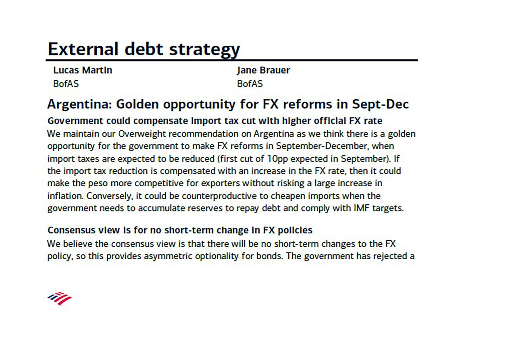 Bofa - research - argentina