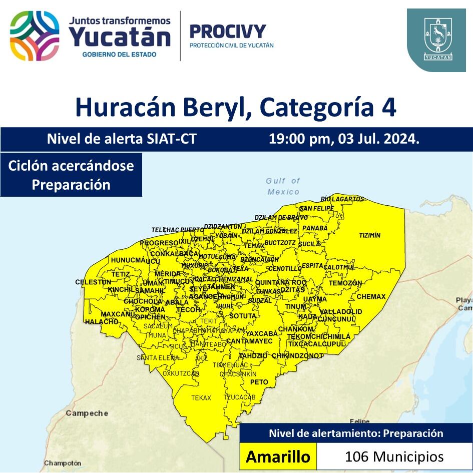 (Foto: Protección Civil Yucatán)