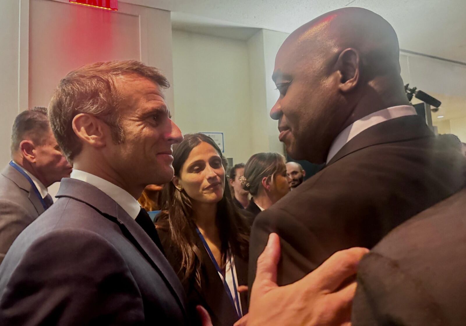 Emmanuel Macron y Luis Gilberto Murillo