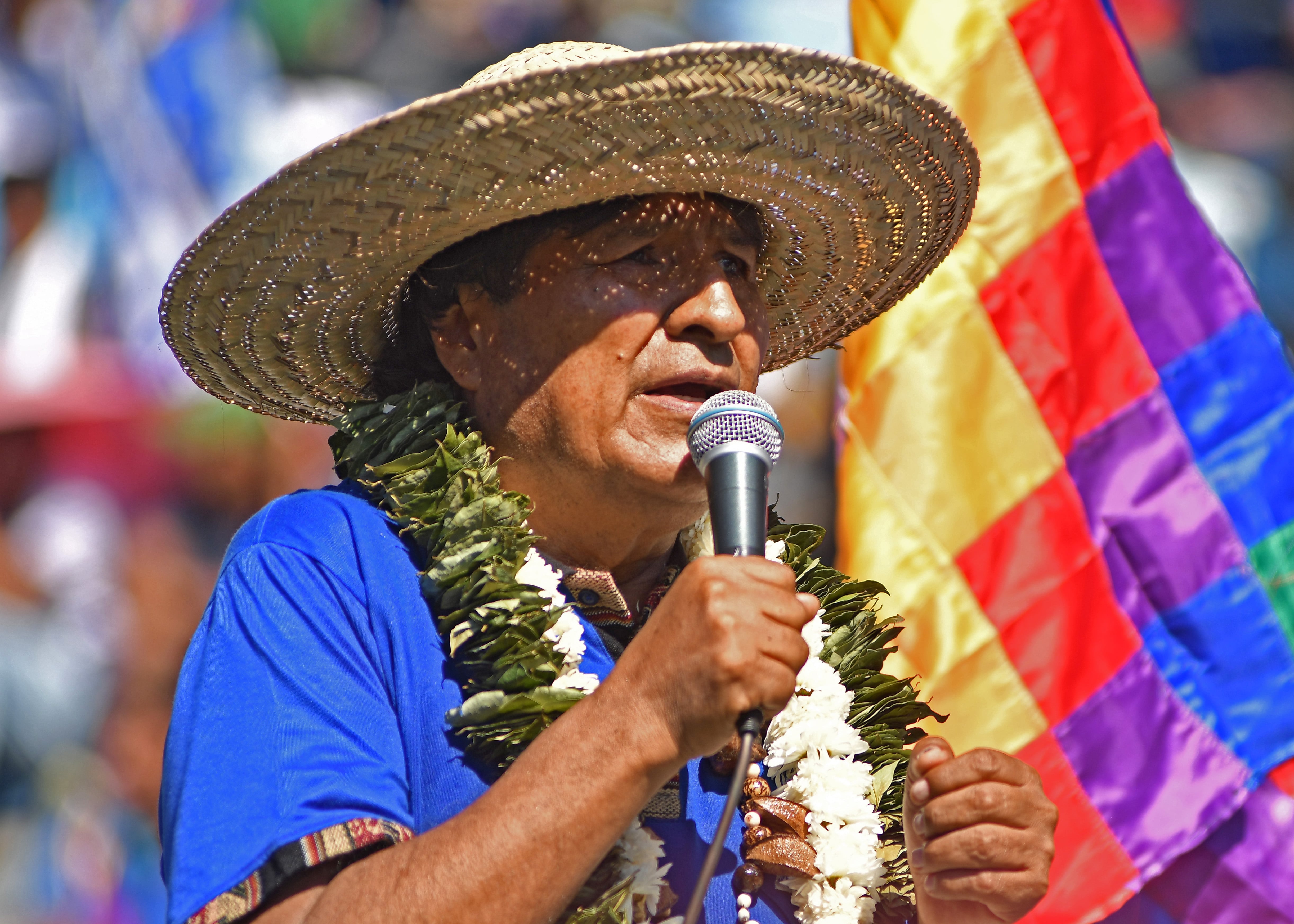 Foto de archivo del expresidente de Bolivia Evo Morales. EFE/ Jorge Abrego 