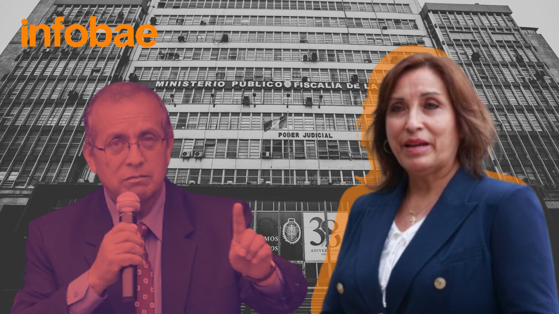 La presidenta Dina Boluarte es investigada en Fiscalía por el presunto encubrimiento a su hermano Nicanor Boluarte. Composición Infobae.