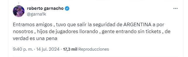 roberto garnacho confirmó que entró al estadio