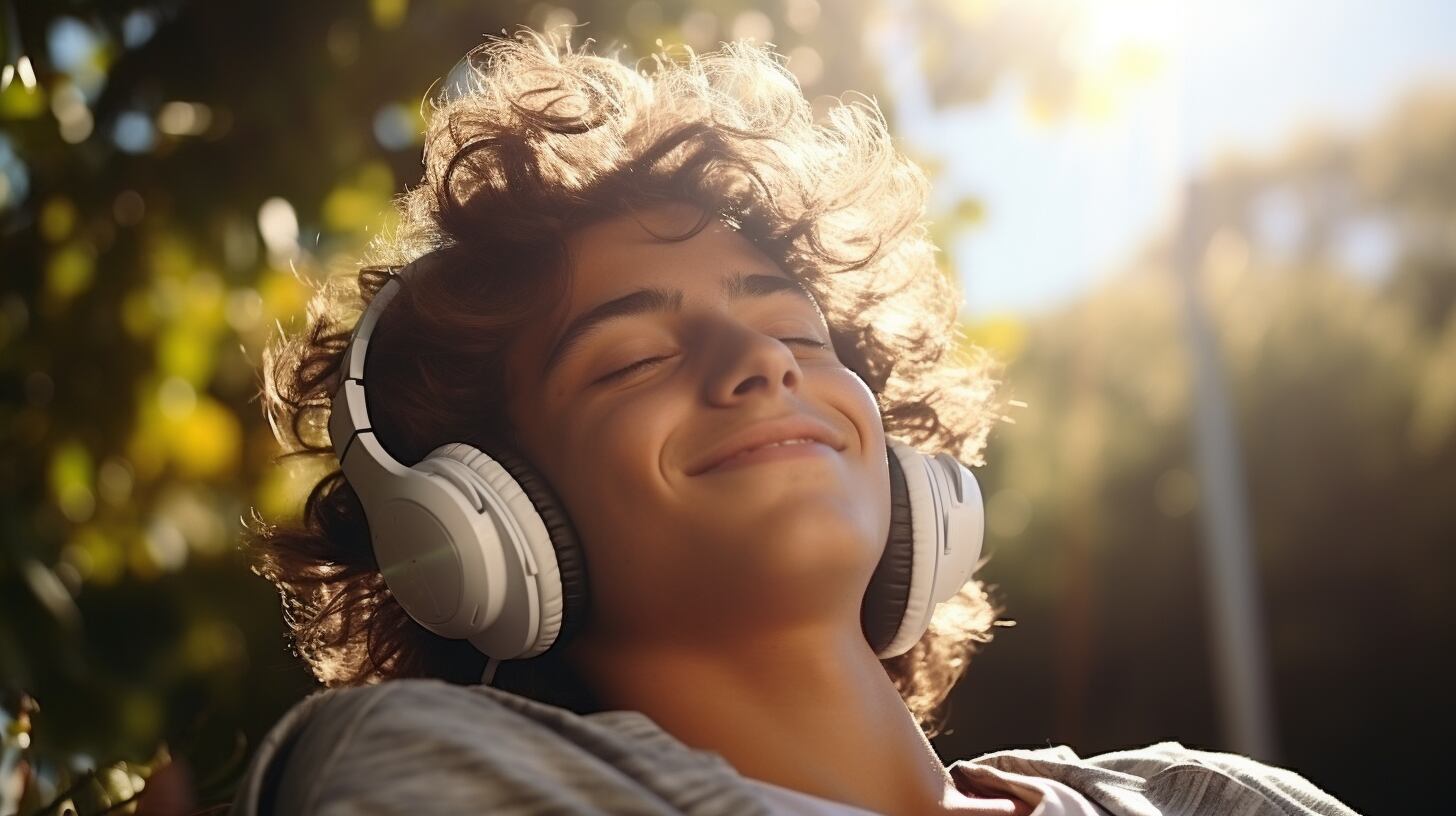 Joven halla en sus auriculares un refugio. Las melodías tejen emociones y paisajes en su mente. La música es terapia, camino de autoconocimiento y expresión. En cada nota, navega la sinfonía de la vida, hallando confort e inspiración en los ritmos que trazan su camino.(Imagen ilustrativa Infobae)