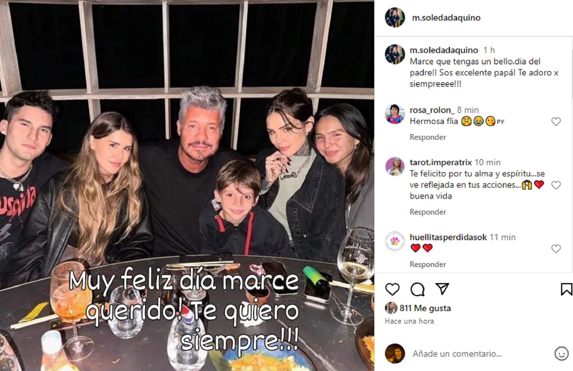 El saludo de Soledad Aquino a Marcelo Tinelli