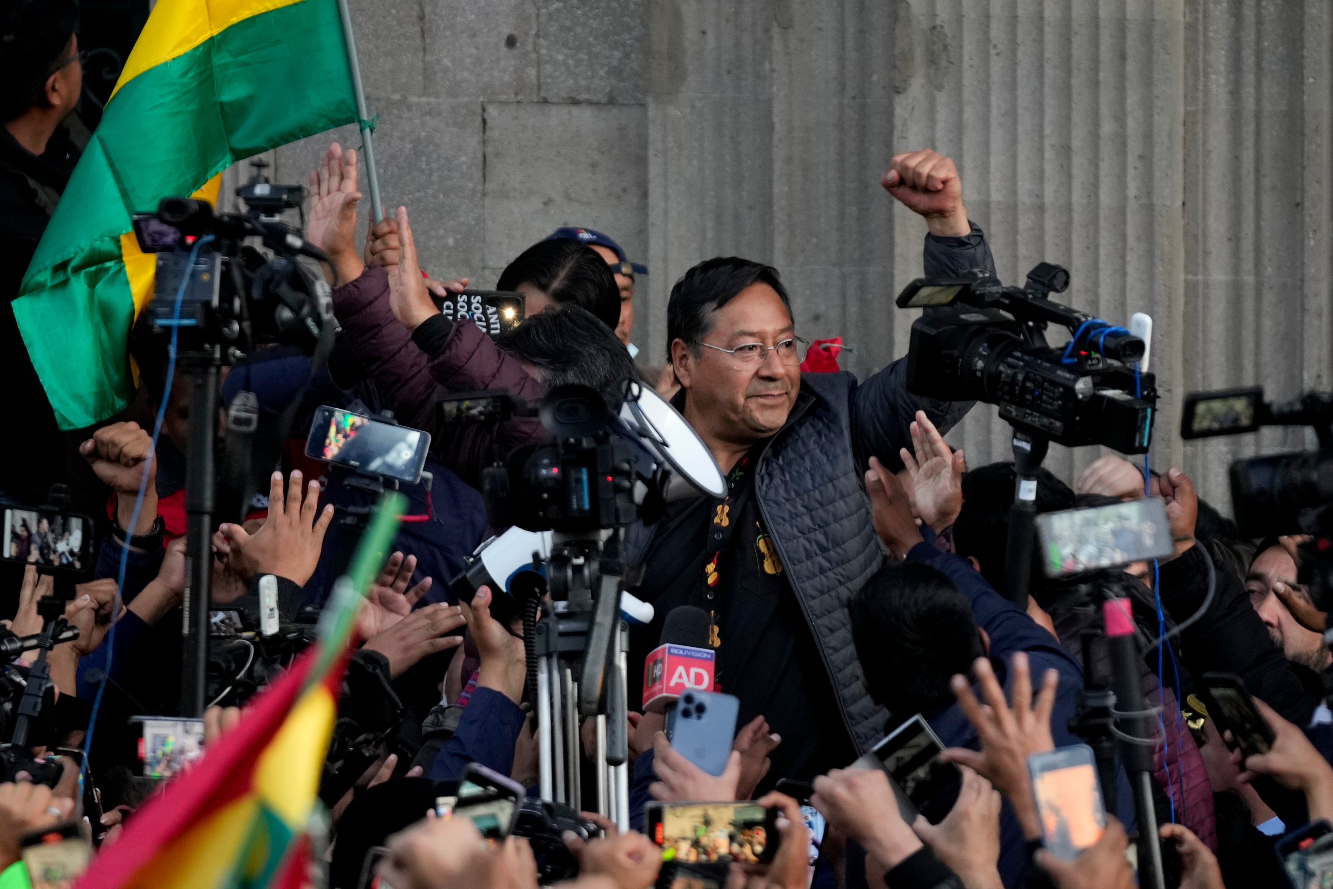 Luis Arce agradeció al pueblo boliviano y a la comunidad internacional por rechazar el intento de golpe de estado (AP/Juan Karita)