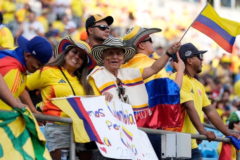 Aficionados colombianos en la semifinal de la Copa América entre Uruguay y Colombia. (Crédito: USA TODAY/Jim Dedmon)