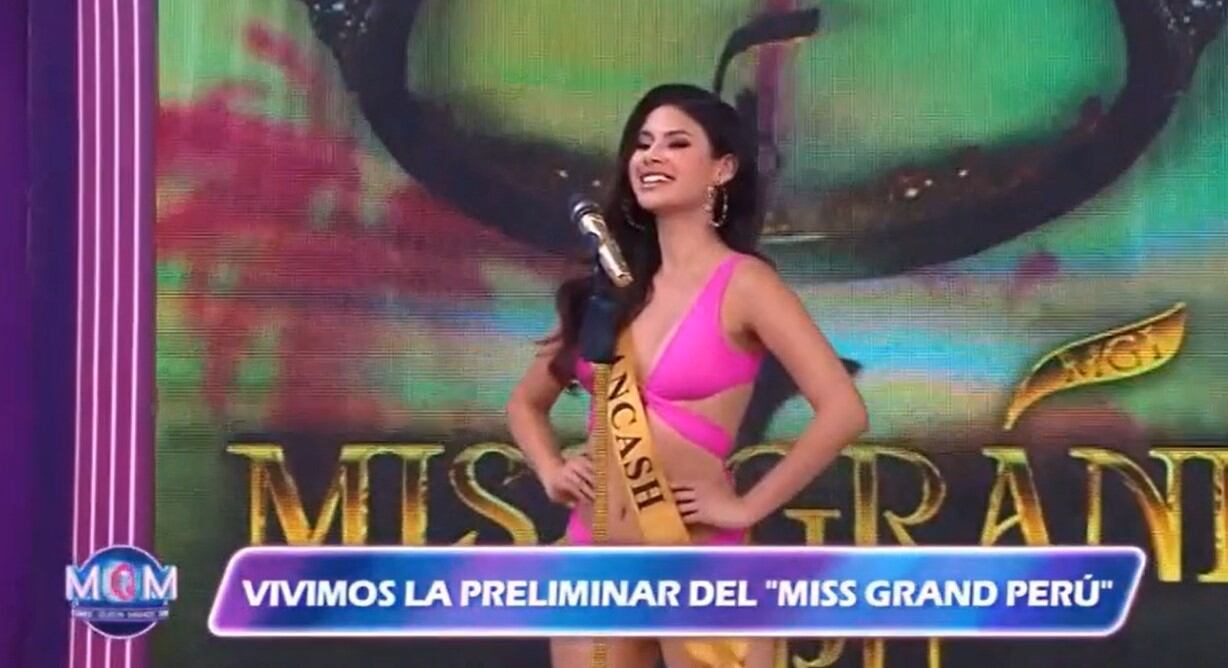 Candidata al Miss Grand Perú sufre aparatosa caída en vivo.