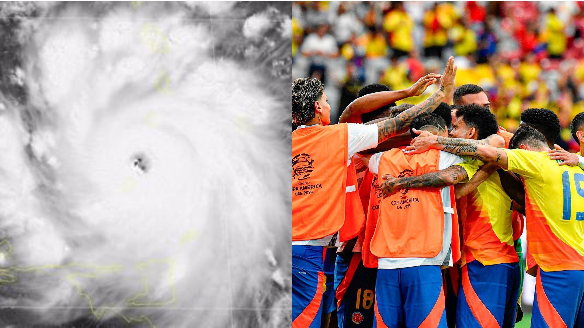 Huracán Beryl en Colombia - crédito Centro Nacional de Huracanes de EE.UU./ @FCFSeleccionCol/X