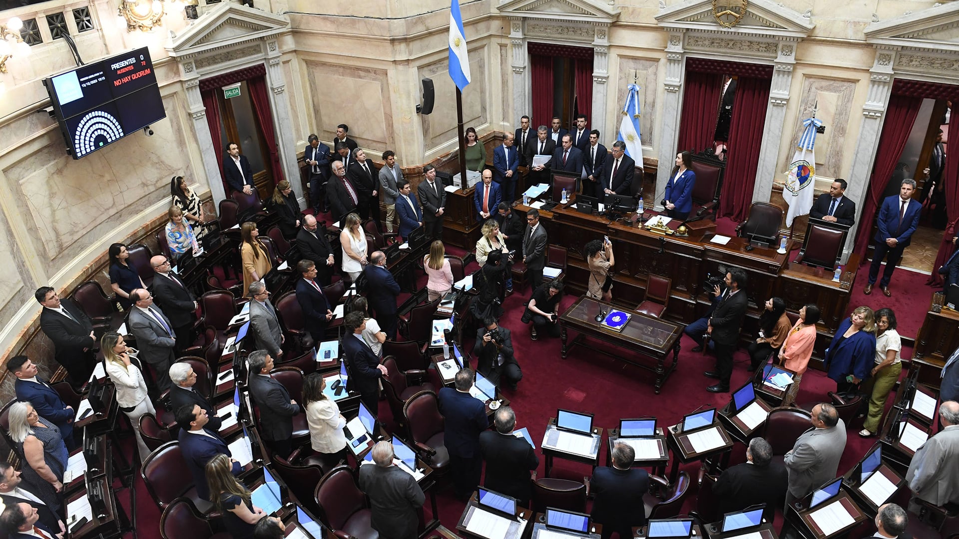 Sesión Pública Especial en el recinto del Senado de la Nación, en Buenos Aires, Argentina, el 13 de diciembre de 2023. Fotos: /Comunicación Senado