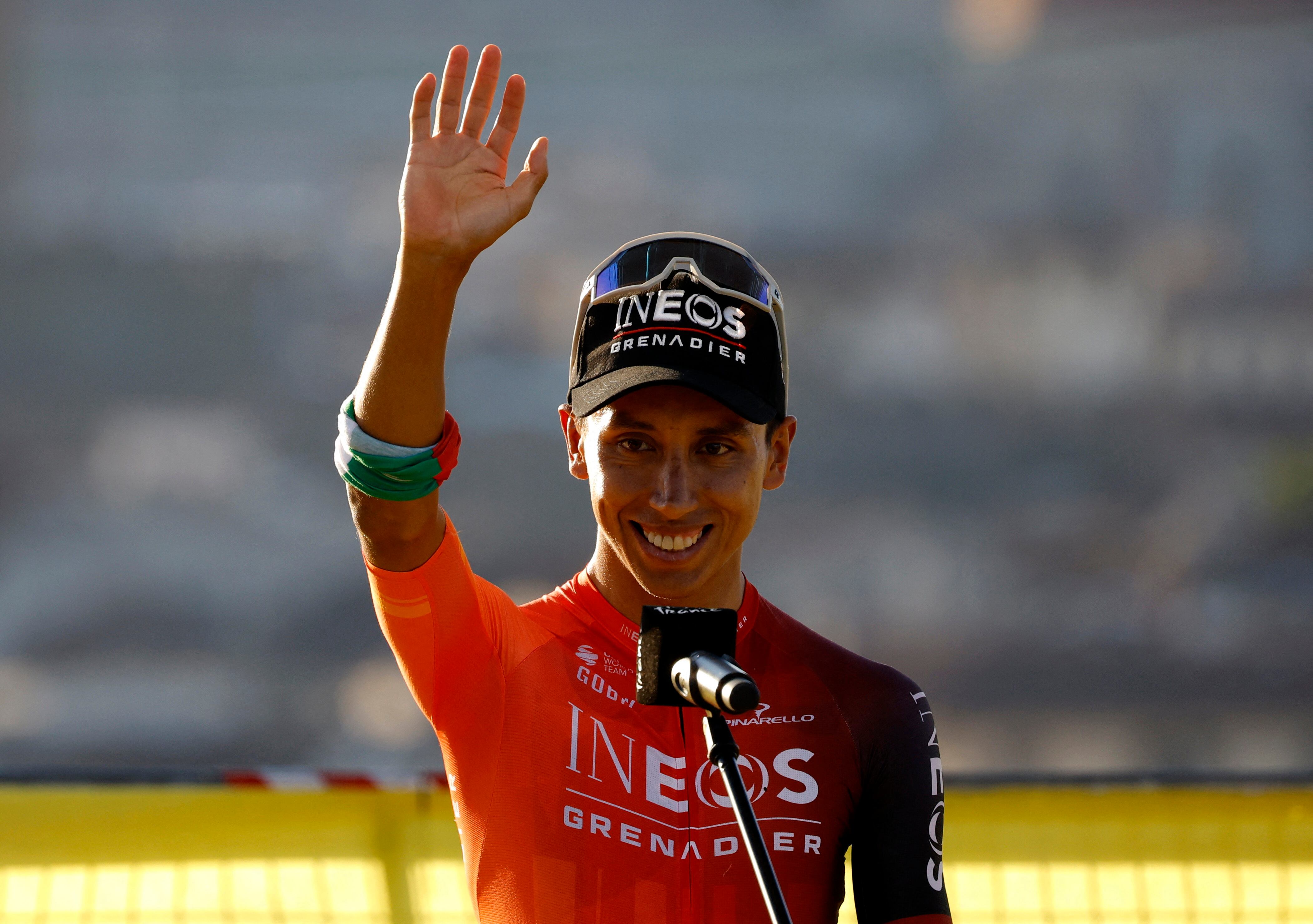 Cycling - Tour de France - Teams Presentation - Florence, Italy - June 27, 2024 INEOS Grenadiers' Egan Bernal during the teams presentation REUTERS/Stephane Mahe