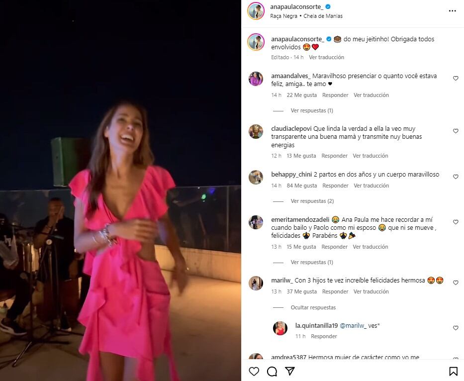 Ana Paula Consorte celebró sus 32 años con fiesta y baile junto a Paolo Guerrero en Brasil. (Captura: @anapaulaconsorte_)