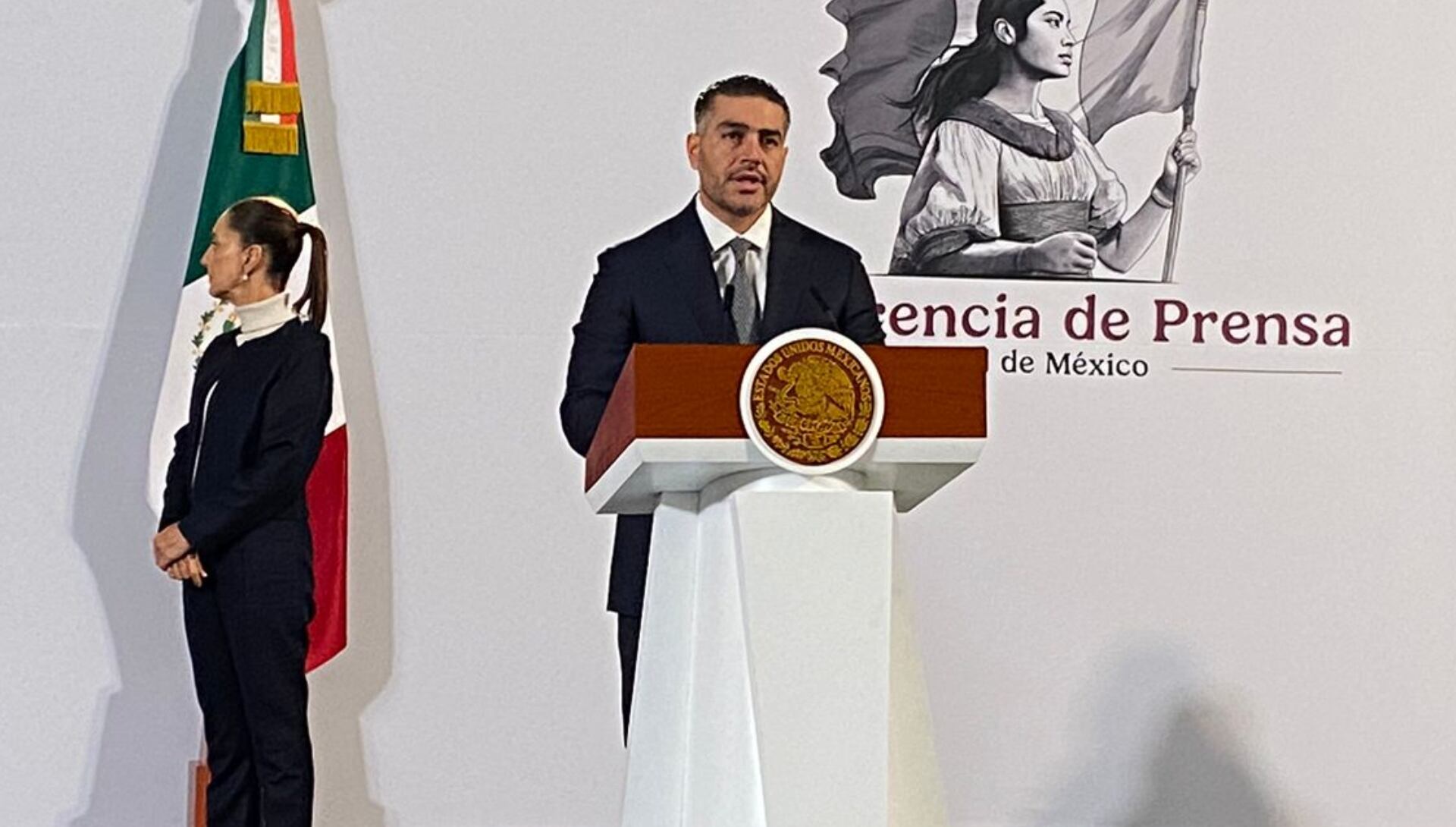 Harfuch encabezó la presentación de la Estrategia de Seguridad. (Mayte Baena/Infobae México)