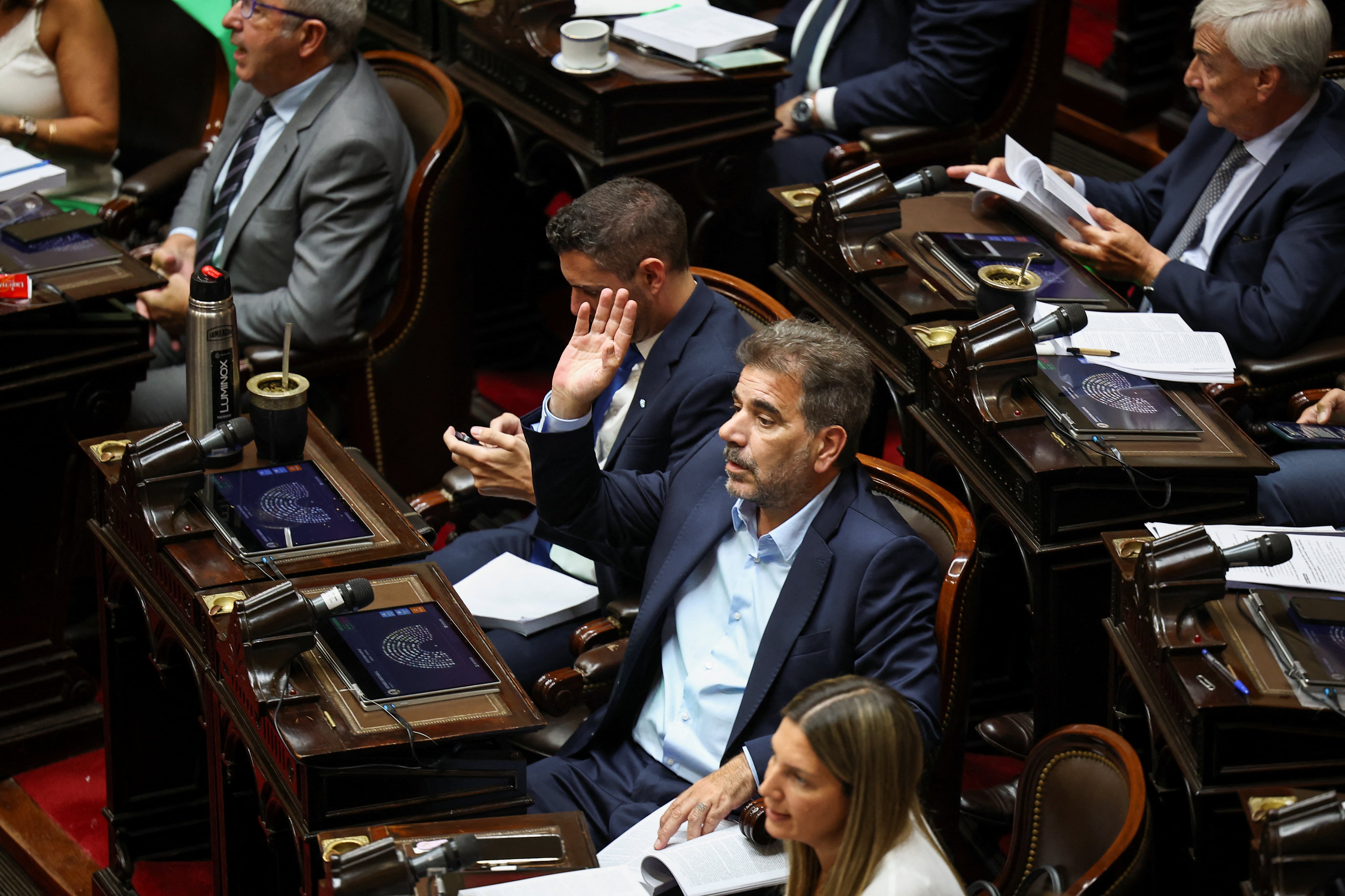 Cristian Ritondo, jefe del bloque del PRO en Diputados y presidente del partido en Buenos Aires (REUTERS/Agustin Marcarian)