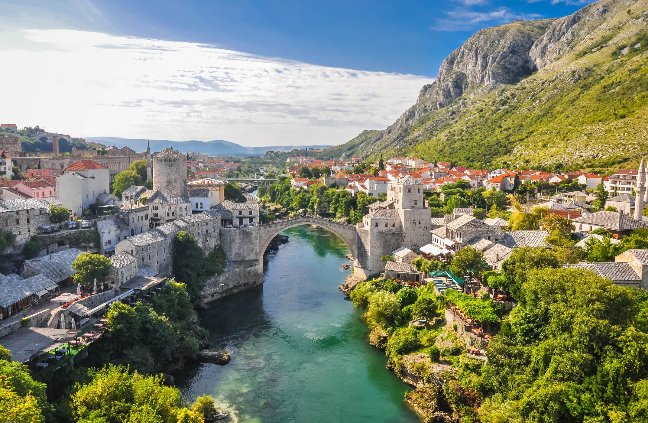 Puente Viejo de Mostar, en Bosnia y Herzegovina (Getty).