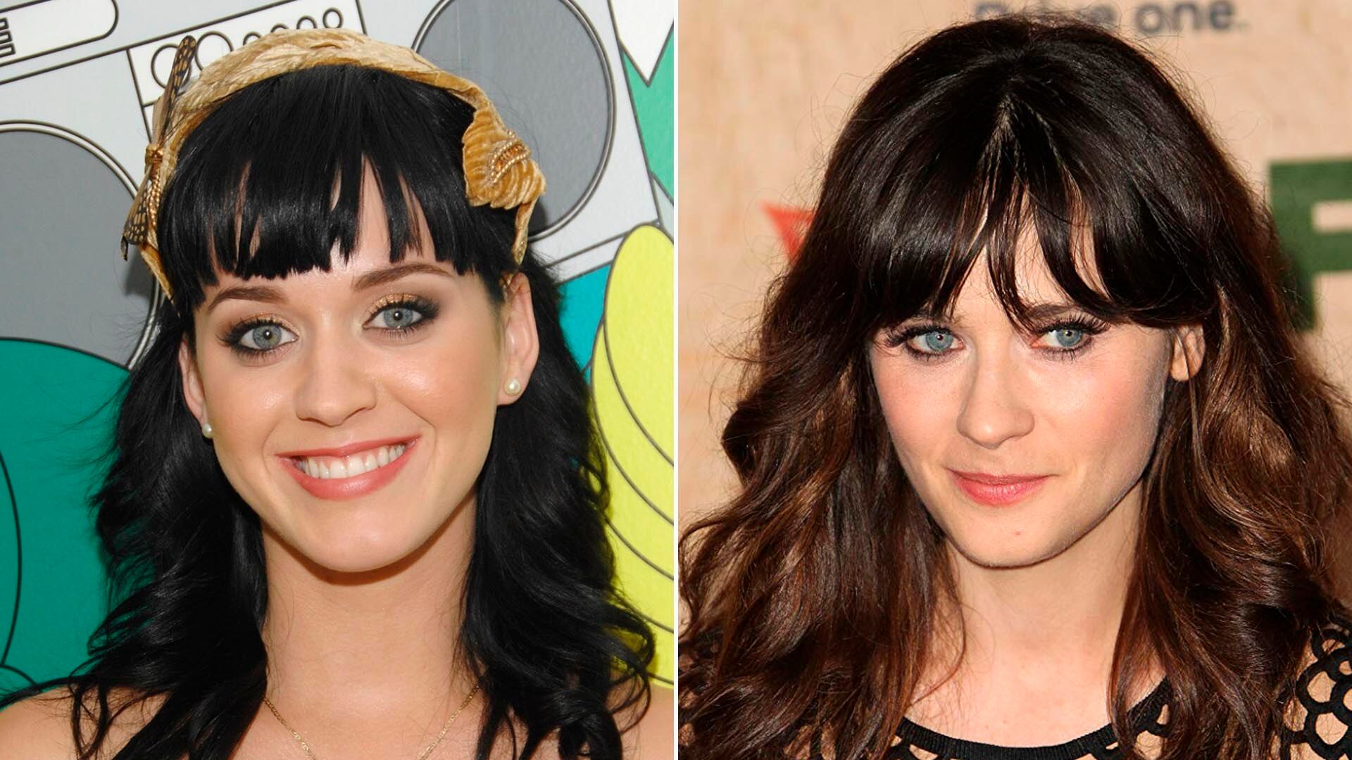 Katy Perry y Zooey Deschanel tienen rasgos y estilos personales muy similares