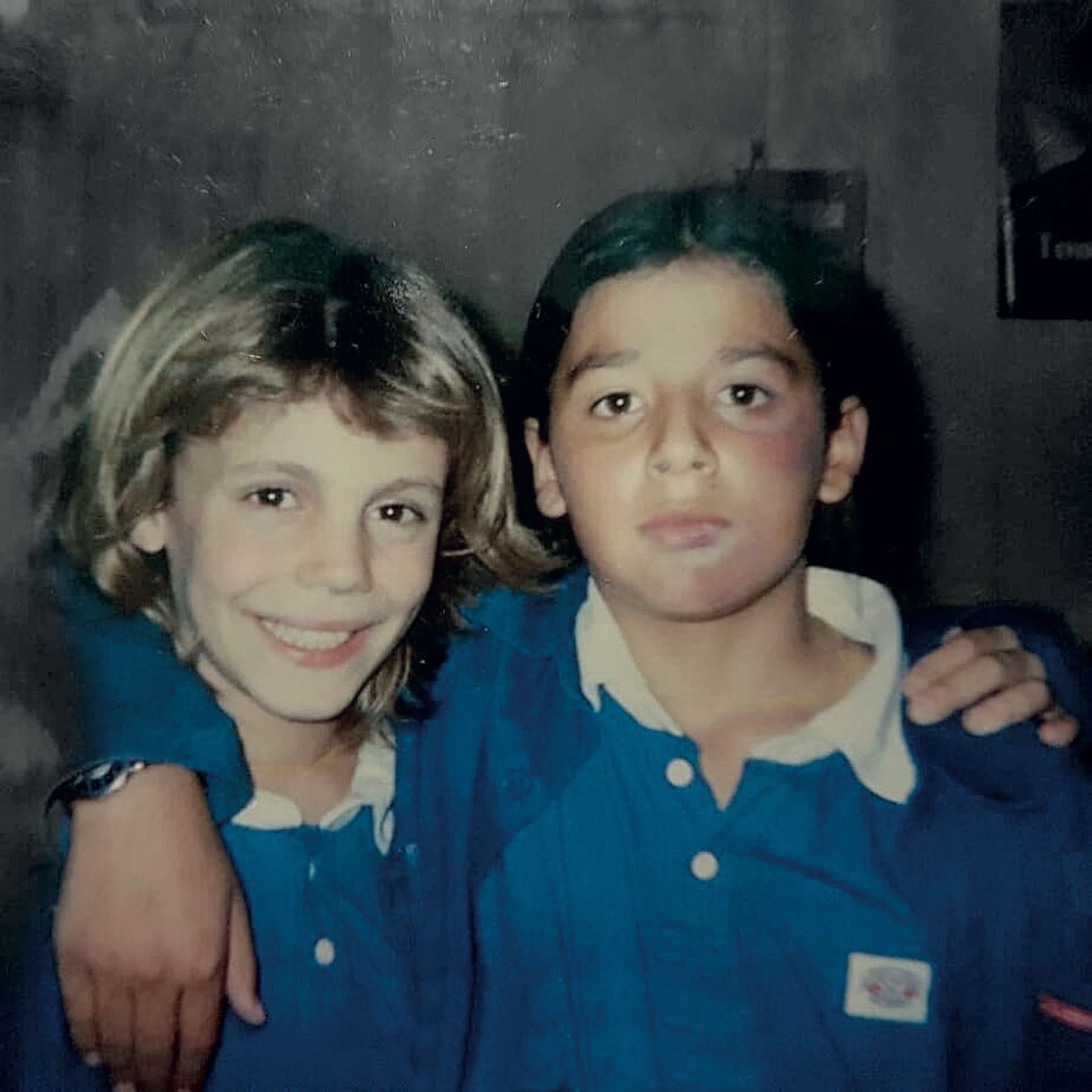 Santiago Stieben y su amigo Diego Mesaglio en la época de Chiquititas. Por aquel entonces, entre 1996 y 1999, eran Roña y Corcho