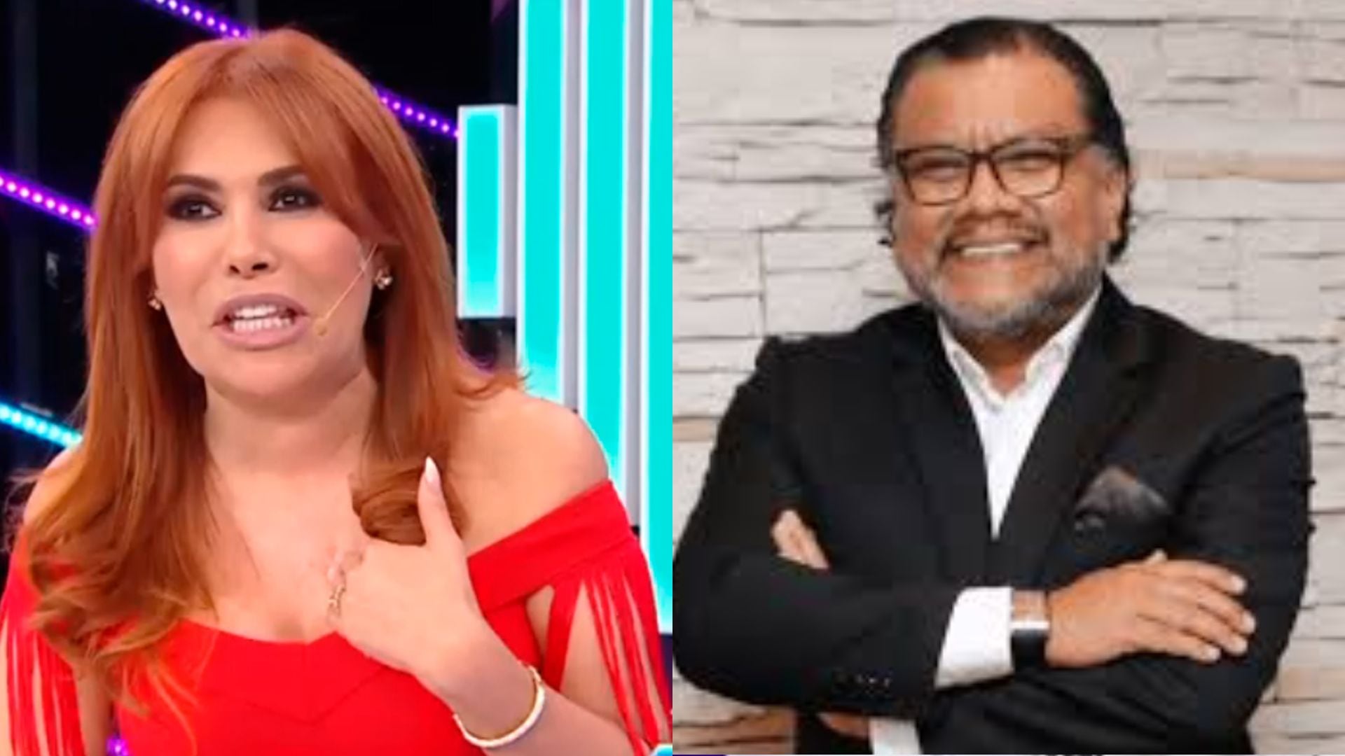 Magaly Medina se burla de Tomás Angulo luego de fuerte discusión en su programa. ATV.