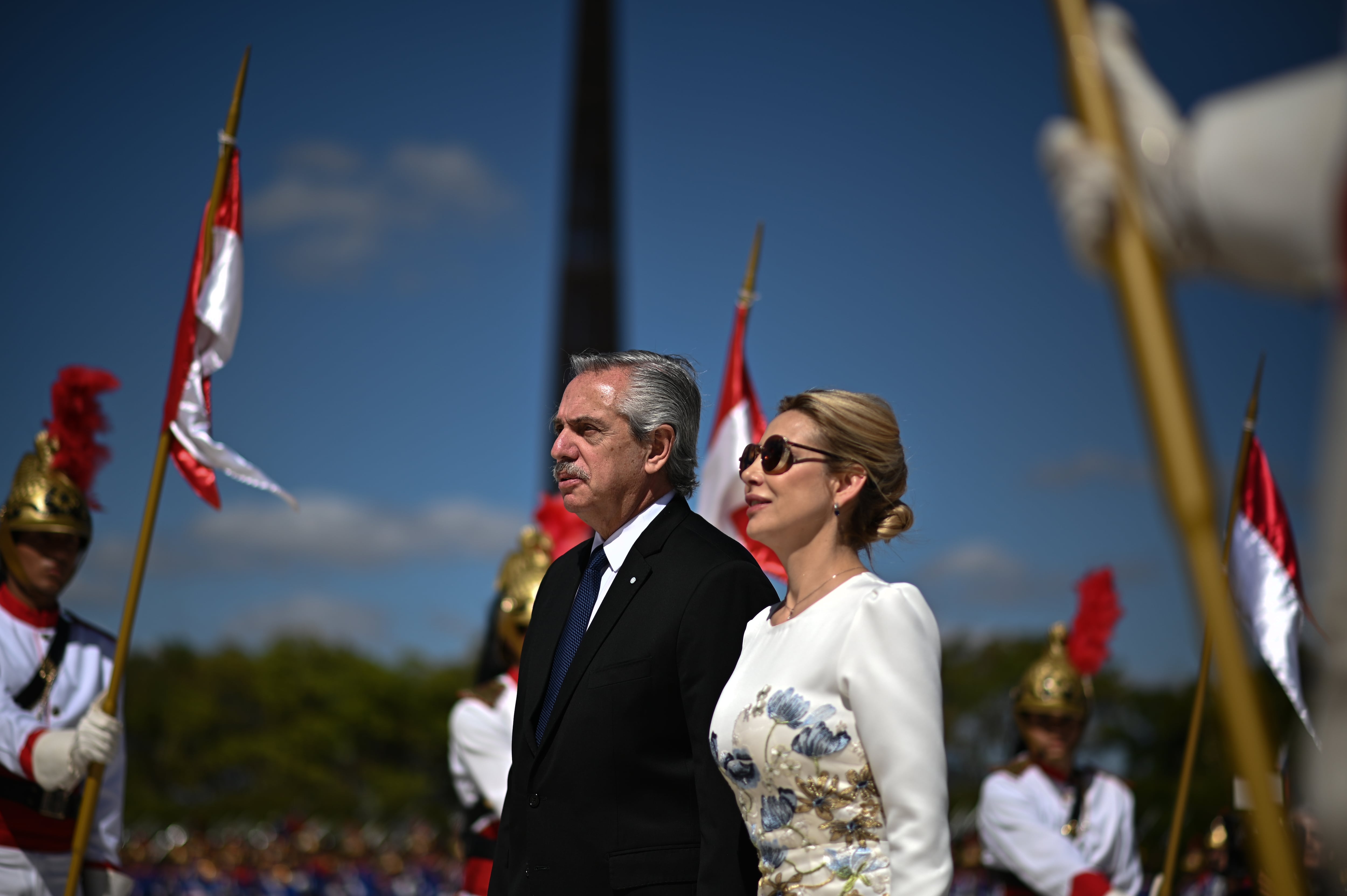 Alberto Fernández y Fabiola Yañez, protagonistas de una causa judicial en donde la ex primera dama acusó al expresidente de ejercer violencia de género contra ella (EFE/Andre Borges)