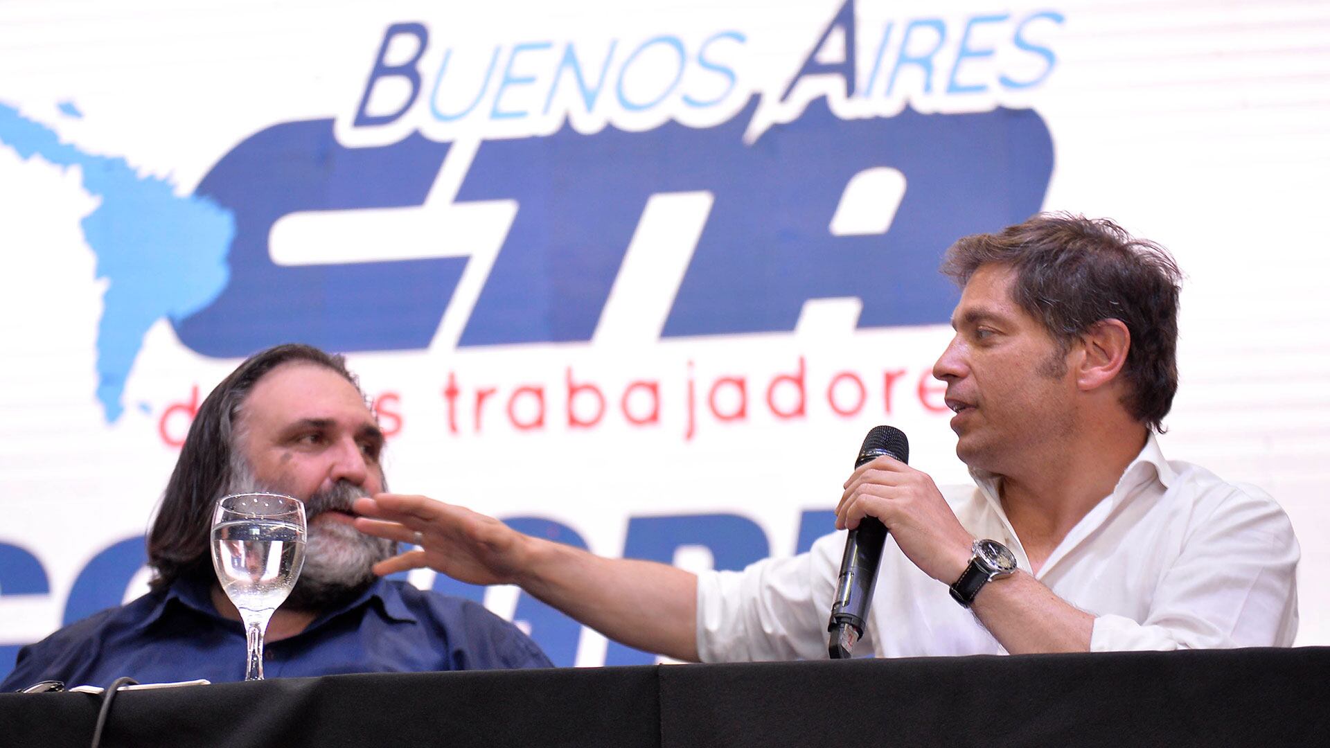 Axel Kicillof y Roberto Baradel