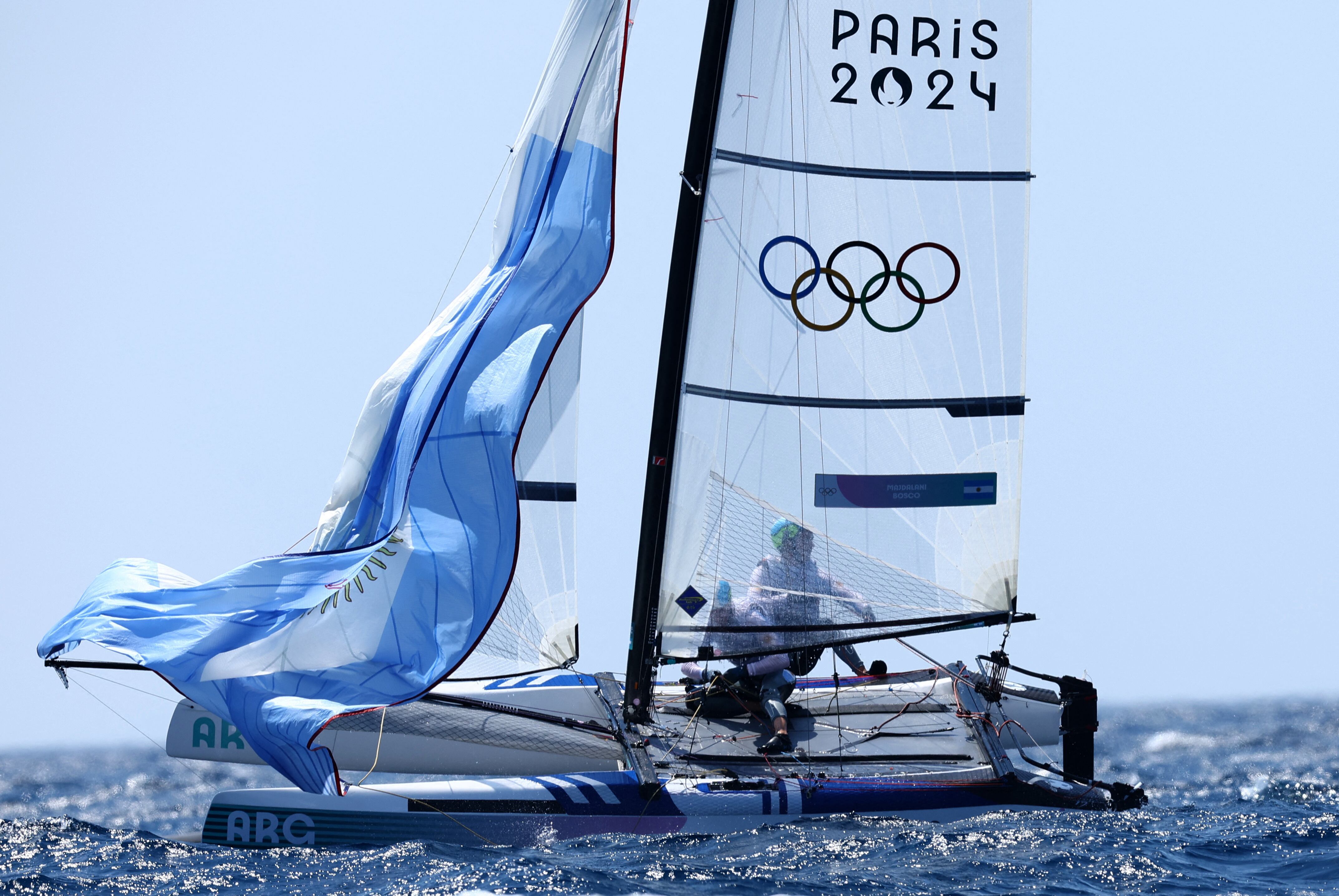 Mateo Majdalani y Eugenia Bosco sueñan con un podio en las aguas de Marsella. Foto: REUTERS/Andrew Boyers