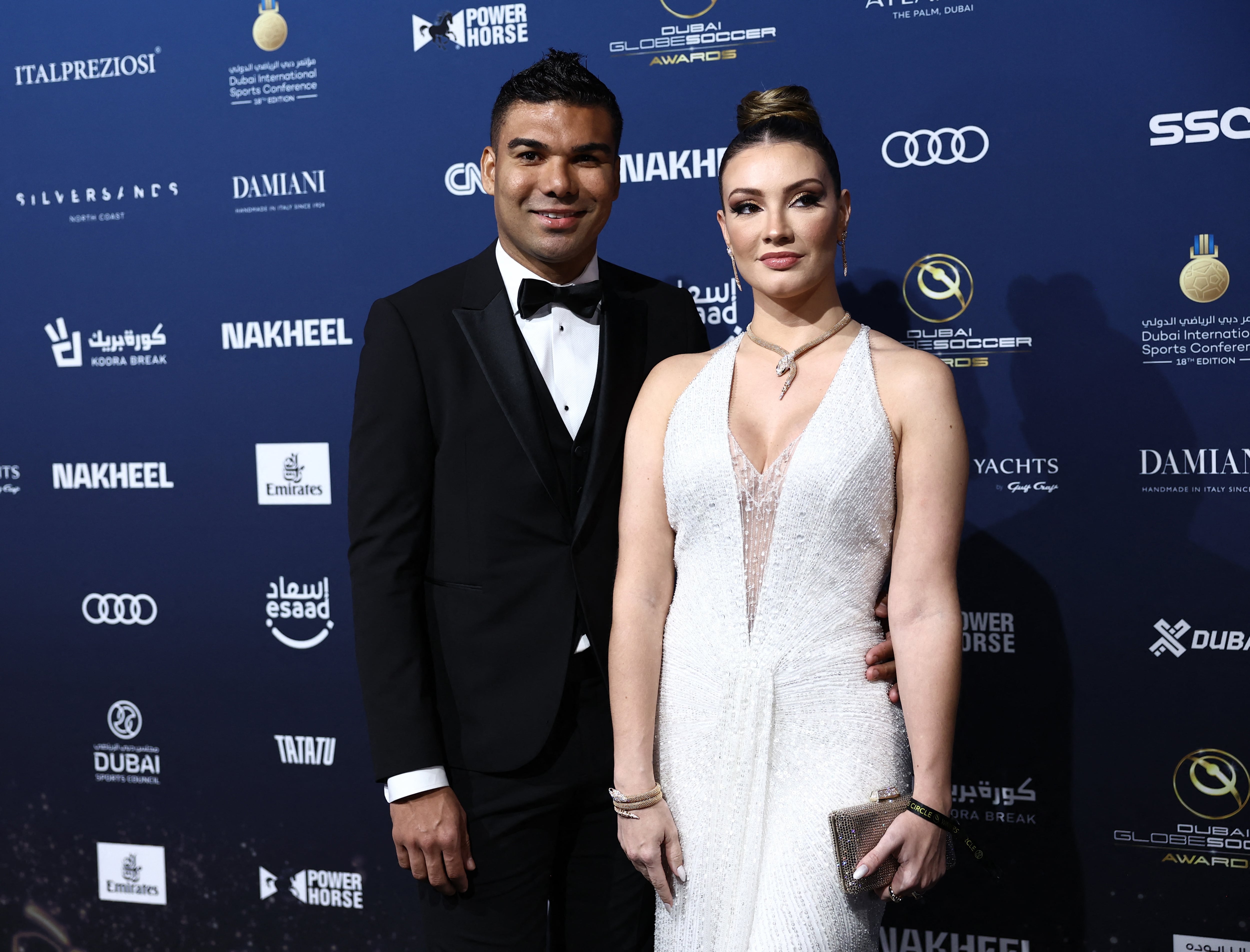 El jugador del Manchester United junto a Anna Mariana Casemiro. Foto: REUTERS/Amr Alfiky